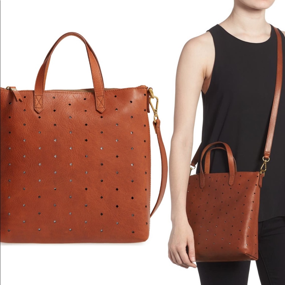 Madewell Hole Punch Transport Crossbody Bag Brown